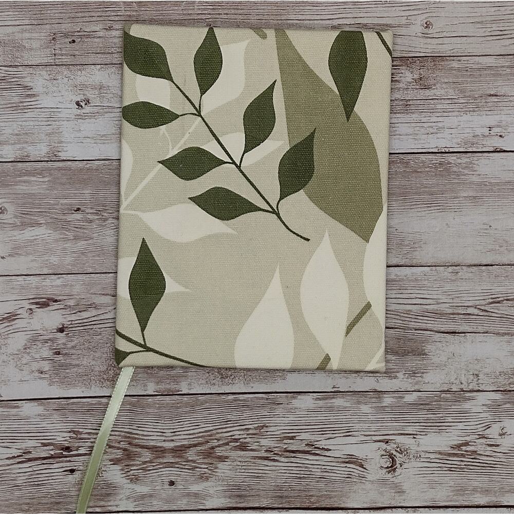 Grey Fabric Cover Journal, Repurposed Book Journal, Rebound Book Notebook